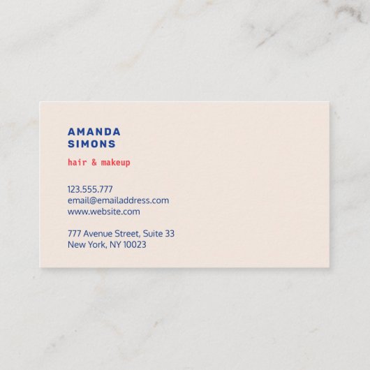 米国旗を持つ名刺 名刺 (裏面)