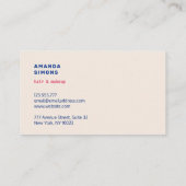 米国旗を持つ名刺 名刺 (裏面)