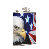 米国旗を持つ愛国心が強い白頭鷲 フラスク (右)