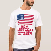 米国旗を持つ新しいアメリカの市民 Tシャツ (正面)