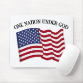 米国旗を持つ神の下の一国 マウスパッド (マウス)