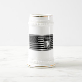 米国旗を持つ第101空挺師団 ビールジョッキ