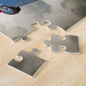 米国旗を持つ1965年のChevyのインパラ327 ジグソーパズル (側面)