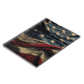 米国旗を振る布ノート ノートブック (左側)