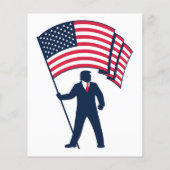 米国旗を掲げるトランプ大統領 (裏面)