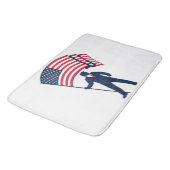 米国旗を掲げるトランプ大統領 バスマット (アングル)