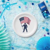 米国旗を掲げるトランプ大統領 ペーパープレート (パーティー)