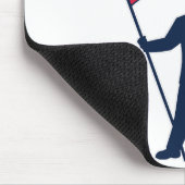 米国旗を掲げるトランプ大統領 マウスパッド (コーナー)