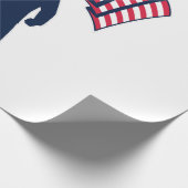 米国旗を掲げるトランプ大統領 ラッピングペーパー (角)