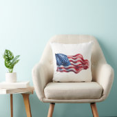 米国旗を飾った枕 クッション (椅子)