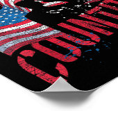 米国旗アメリカのメモリ ポスター (角)