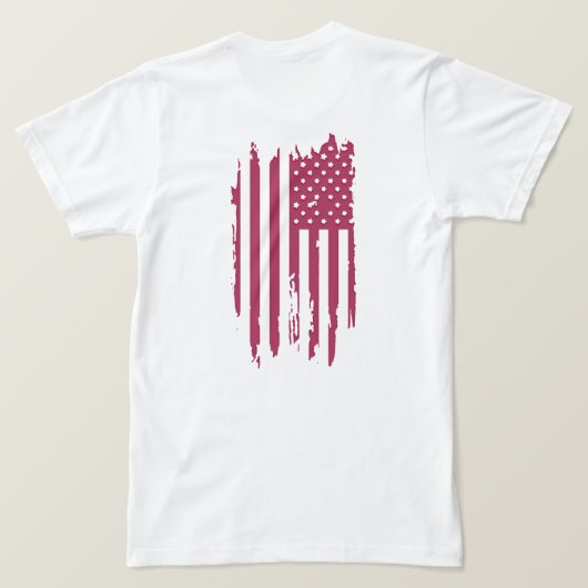 米国旗アメリカヴィンテージTシャツデザイン Tシャツ (デザイン裏面)