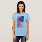 米国旗アメリカヴィンテージu.s.a Tシャツデザイン Tシャツ (正面フル)
