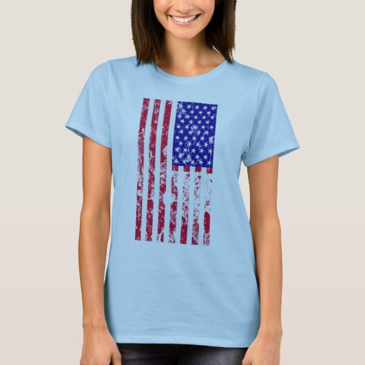 米国旗アメリカヴィンテージu.s.a Tシャツデザイン Tシャツ (正面)