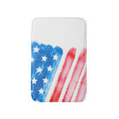 米国旗アメリカ国旗アメリカの水色モダン バスマット (正面縦)