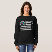 米国旗アーチェリー スウェットシャツ (正面フル)