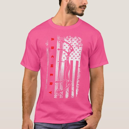 米国旗アーチェリー Tシャツ (正面)