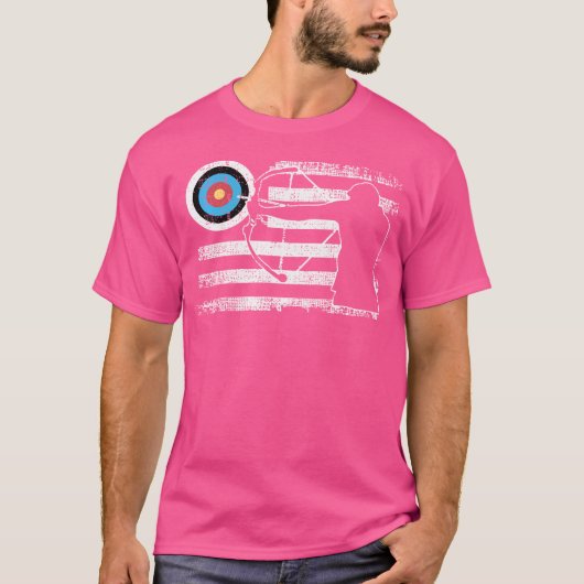 米国旗アーチェリー Tシャツ (正面)
