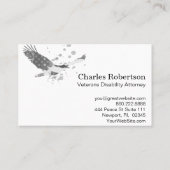 *~*米国旗イーグルグレイ（黒） 名刺 (裏面)