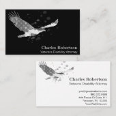 *~*米国旗イーグルグレイ（黒） 名刺 (正面/裏面)