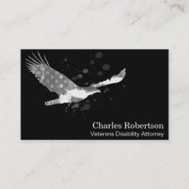 *~*米国旗イーグルグレイ（黒） 名刺