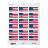 米国旗カスタム付きラベル ラベル (フルシート)