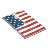米国旗グランジの背景。ラスタバージョン。H ノートブック (右側)