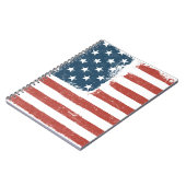 米国旗グランジの背景。ラスタバージョン。H ノートブック (左側)