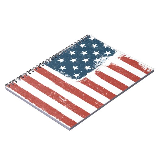 米国旗グランジの背景。ラスタバージョン。H ノートブック (左側)