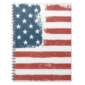 米国旗グランジの背景。ラスタバージョン。H ノートブック (正面)