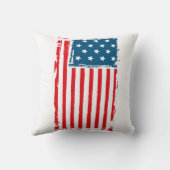 米国旗グランジヴィンテージTシャツ クッション (裏面)