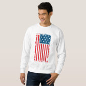米国旗グランジヴィンテージTシャツ スウェットシャツ (正面フル)