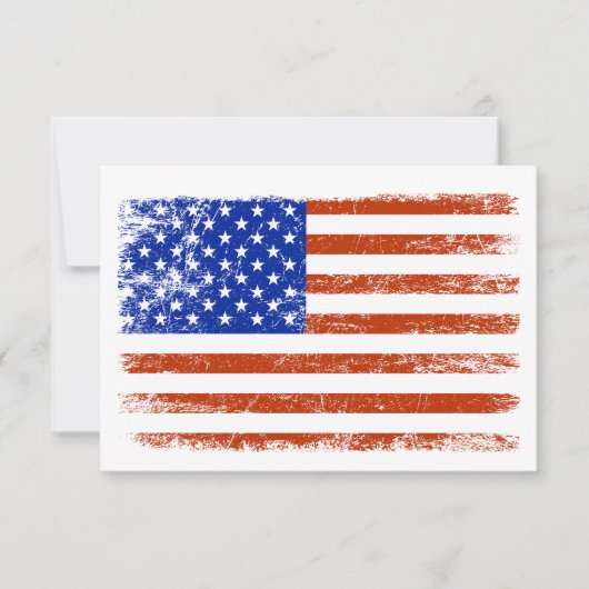 米国旗グランジ旗 ノートカード (正面)