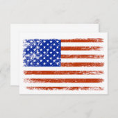 米国旗グランジ旗 ノートカード (正面/裏面)