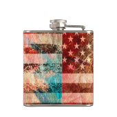 米国旗グランジ画#5 フラスク (裏面)