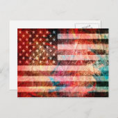 米国旗グランジ画#5 ポストカード (正面/裏面)