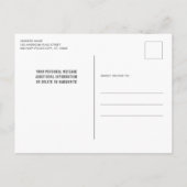 米国旗グランジ軍隊警察の退職 インビテーションポストカード (裏面)