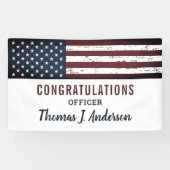 米国旗グランジ軍隊警察の退職 横断幕 (横)