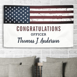 米国旗グランジ軍隊警察の退職 横断幕