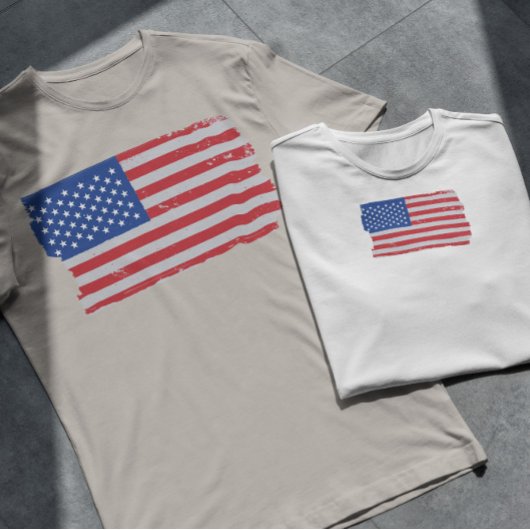 米国旗グランジ Tシャツ