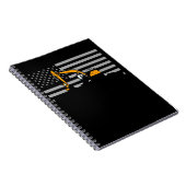 米国旗ショベル米国旗建築 ノートブック (右側)