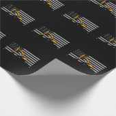 米国旗ショベル米国旗建築 ラッピングペーパー (角)