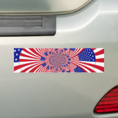 米国旗パターン バンパーステッカー (車上)