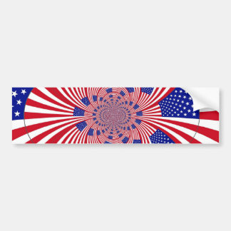 米国旗パターン バンパーステッカー