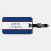 米国旗パーソナライズされたの旅モダン行荷物 ラゲッジタグ (裏面横)