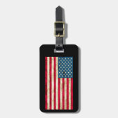米国旗パーソナライズされたアメリカ国旗の荷物タグ ラゲッジタグ (正面縦)
