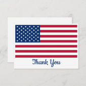 米国旗パーソナライズされた軍隊 サンキューカード (正面/裏面)