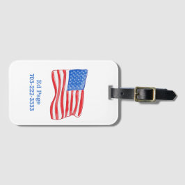 米国旗パーソナライズされた ラゲッジタグ