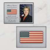 米国旗プロファイルカード付きブラシ付きアルミニウム 名刺 (正面/裏面)