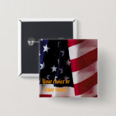 米国旗ボタンはテンプレートをピンで止めます 缶バッジ (正面&裏面)